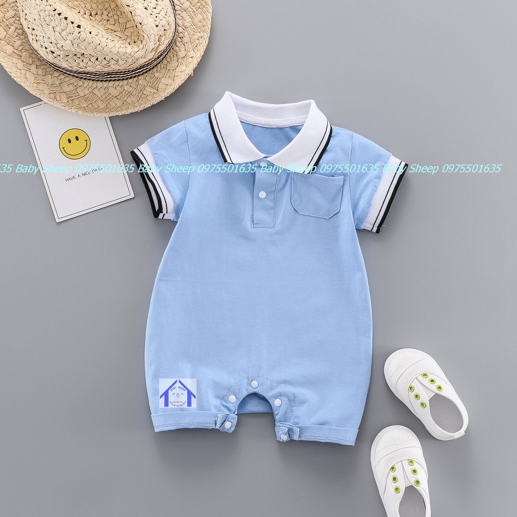 Body Polo công tử dành cho bé trai, bé gái chất petit cotton thun mỏng mát co giãn