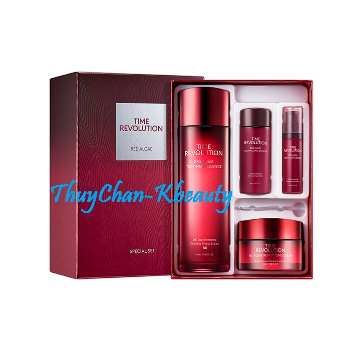 (Missha) Set dưỡng da chiết xuất tảo đỏ Missha Time Revolution Red Algae