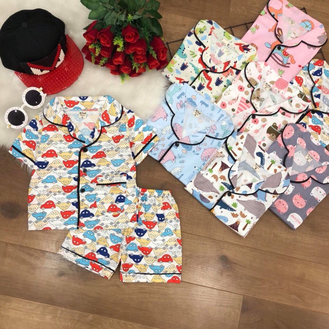 Bộ Pizama cộc tay cho bé trai gái