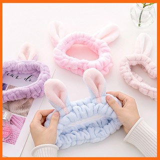 Băng đô tai thỏ rửa mặt co dãn tốt, Tuban tai thỏ đẹp nhiều màu