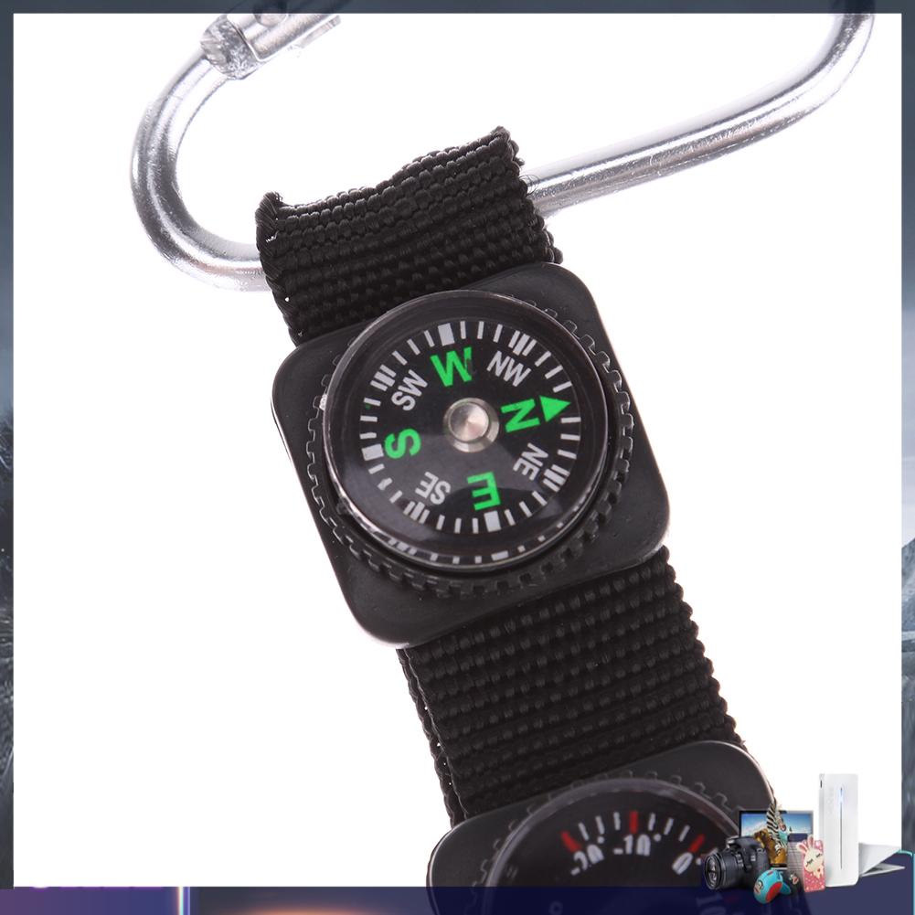 Móc khóa 3 trong 1 tích hợp la bàn và nhiệt kế