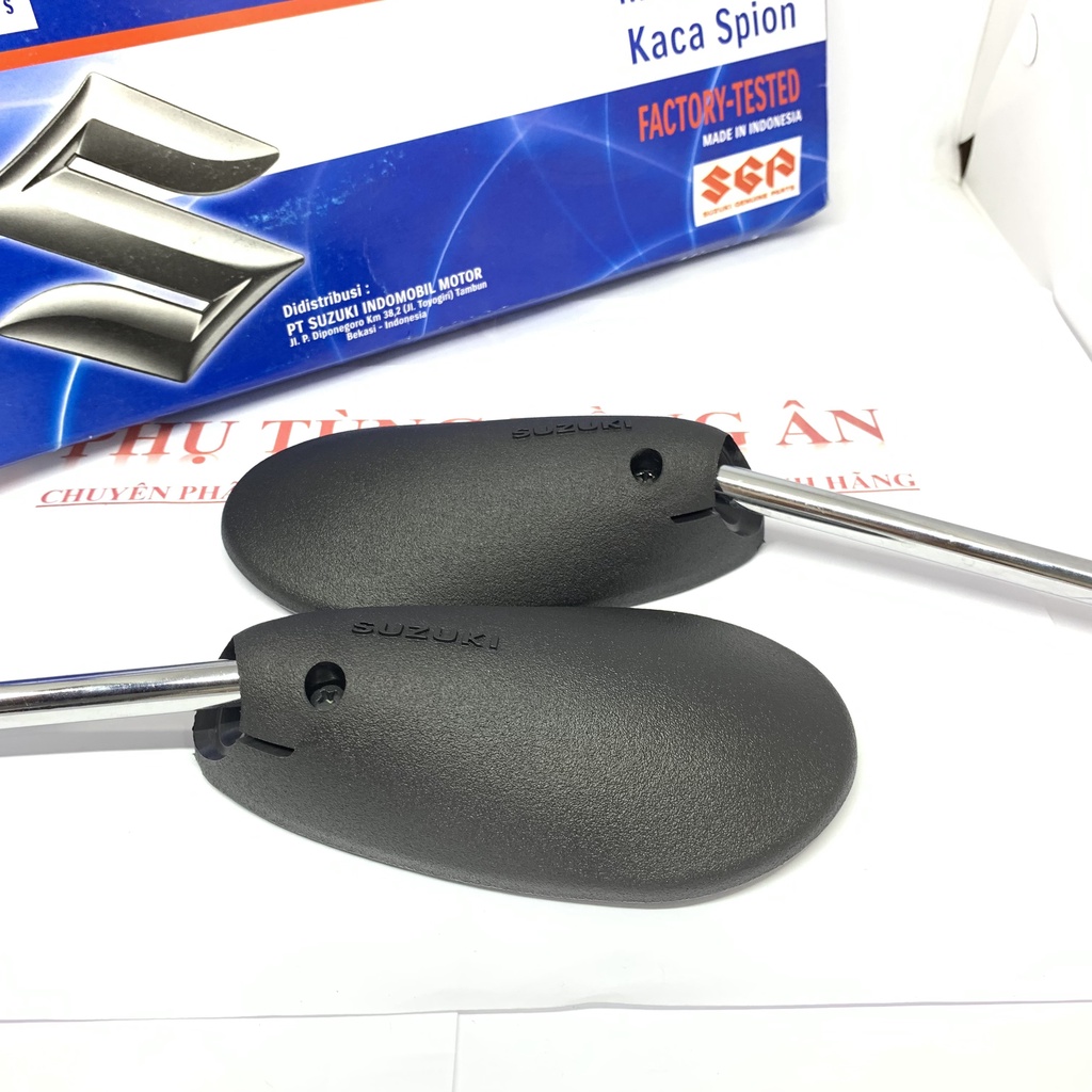 Kính chiếu hậu  Raider Fi, Satria Fi, Bandit gọng xi nhập khẩu chính hãng Suzuki Indonesia - PT HỒNG ÂN