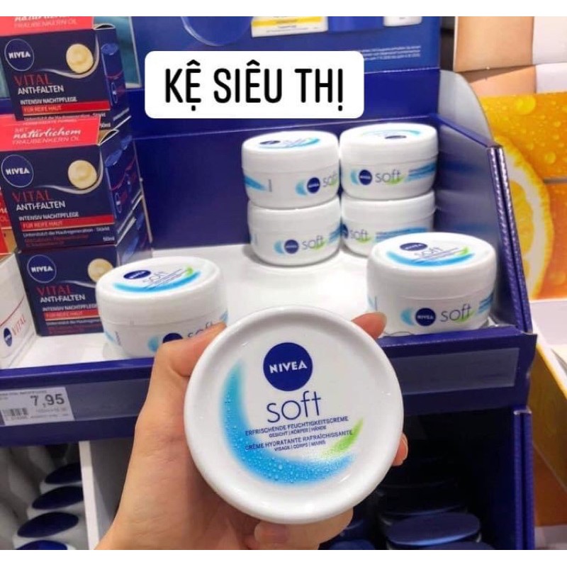 [Mẫu mới nhất] Kem dưỡng ẩm Nivea Soft 200ml bản nội địa Đức