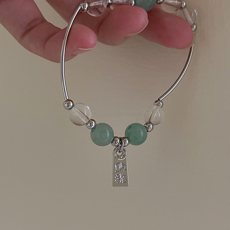 Thời trang Đơn giản Retro Phong cách Hàn Quốc Phụ nữ Chuyển nhượng Vòng tay cườm đàn hồi