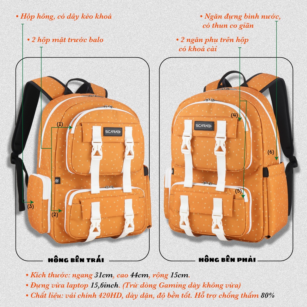 Balo Thời Trang SCARAB - FUSSY Backpack Unisex