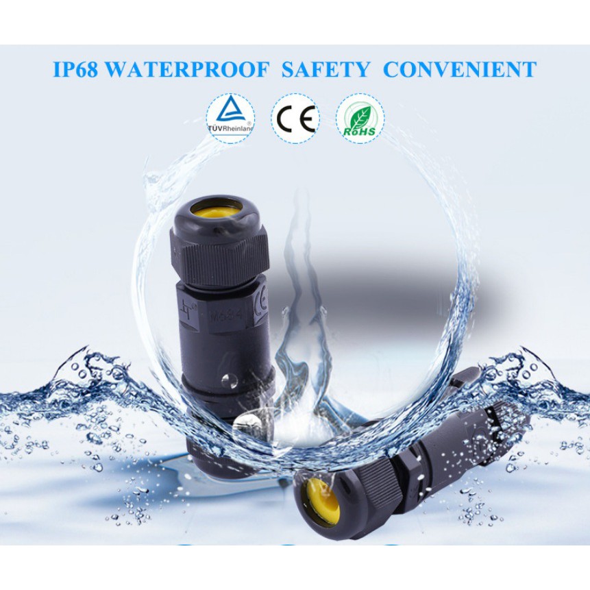 NỐI DÂY ĐIỆN CHỐNG NƯỚC IP68/NỐI DÂY ĐIỆN NGOÀI TRỜI M684 (2 LÕI, 3 LÕI, 4 LÕI)