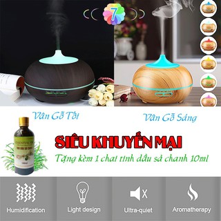 Máy khuếch tán tinh dầu bí ngô lớn 550ml tặng kèm tinh dầu 10ml