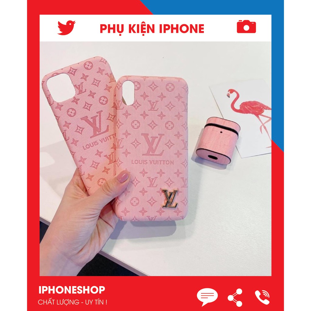 Ốp Lưng iphone - ốp iphone lv siêu phẩm hồng lót nỉ KÈM LOGO LV SANG CHẢNH Full Viền 7/8plus/X-XS/XSMAX/11/12/pro/promax | BigBuy360 - bigbuy360.vn