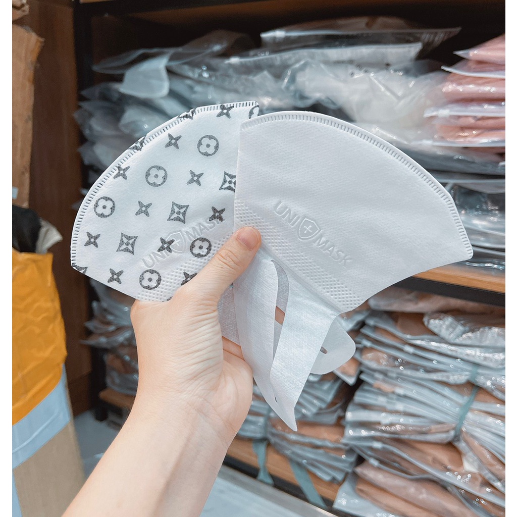 Khẩu trang 3D Unimask kháng khuẩn hộp 50c đóng gói 1 bịch 10c | BigBuy360 - bigbuy360.vn