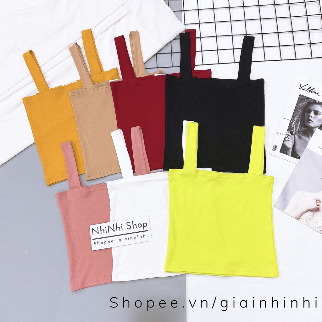 Áo hai dây to dáng croptop, Kiểu ôm body sexxy form ngắn CS004 - NhiNhi Shop