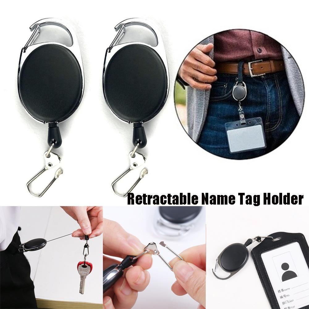 1 / 4 Giá Đỡ Dây Xích Đeo Túi Xách / Thẻ ID Có Thể Thu Gọn