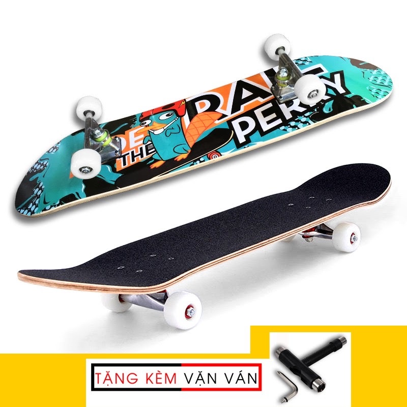 Ván trượt mặt nhám patin Keen Store bánh cao su skateboard gỗ phong