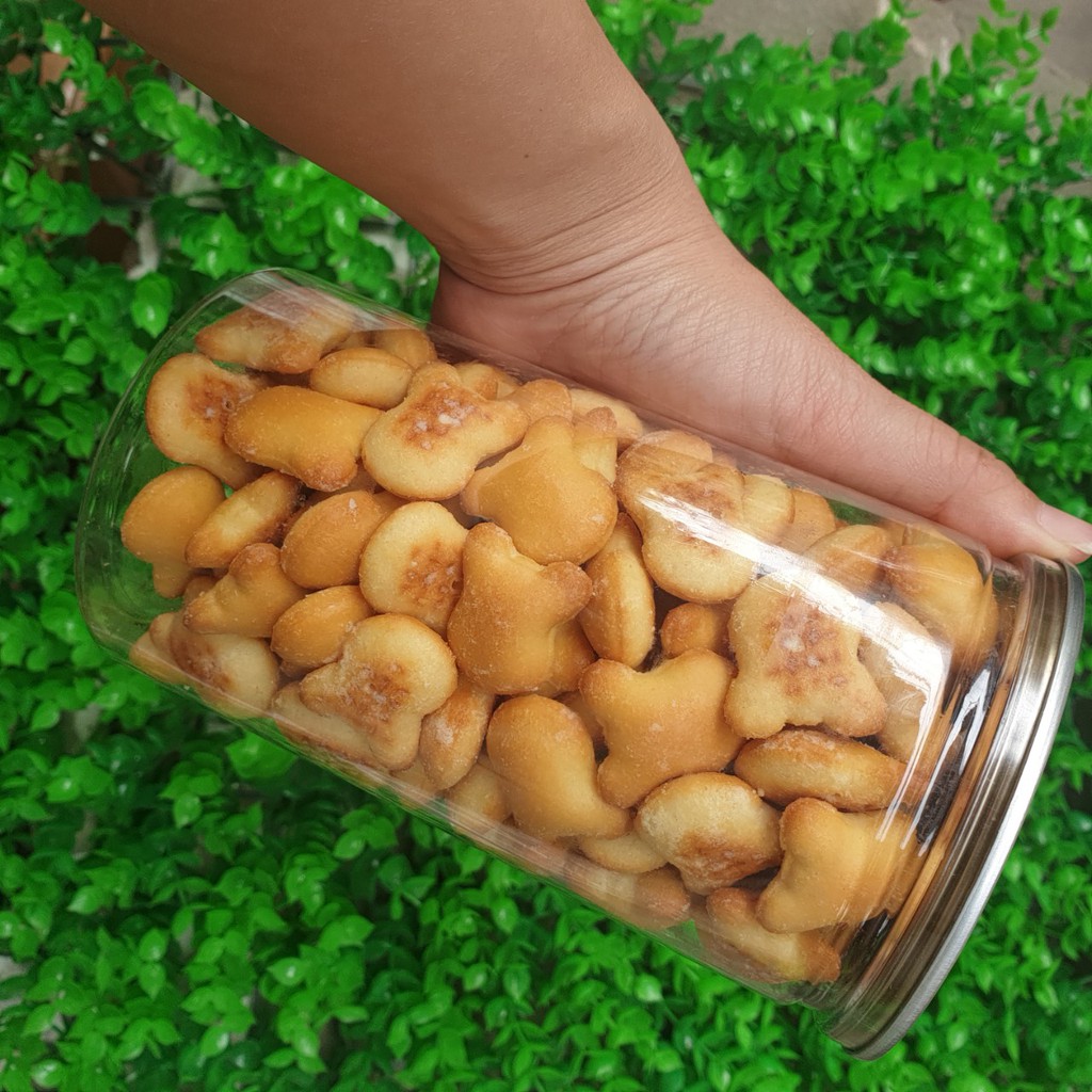 Bánh Gấu Nhân Kem Thiên Hồng Lon 300gr