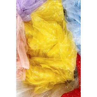 💥 Vải voan lưới sao tuyết phun💥 làm phông nền chụp sản phẩm, chụp nail, trang trí sinh nhật, rèm decor