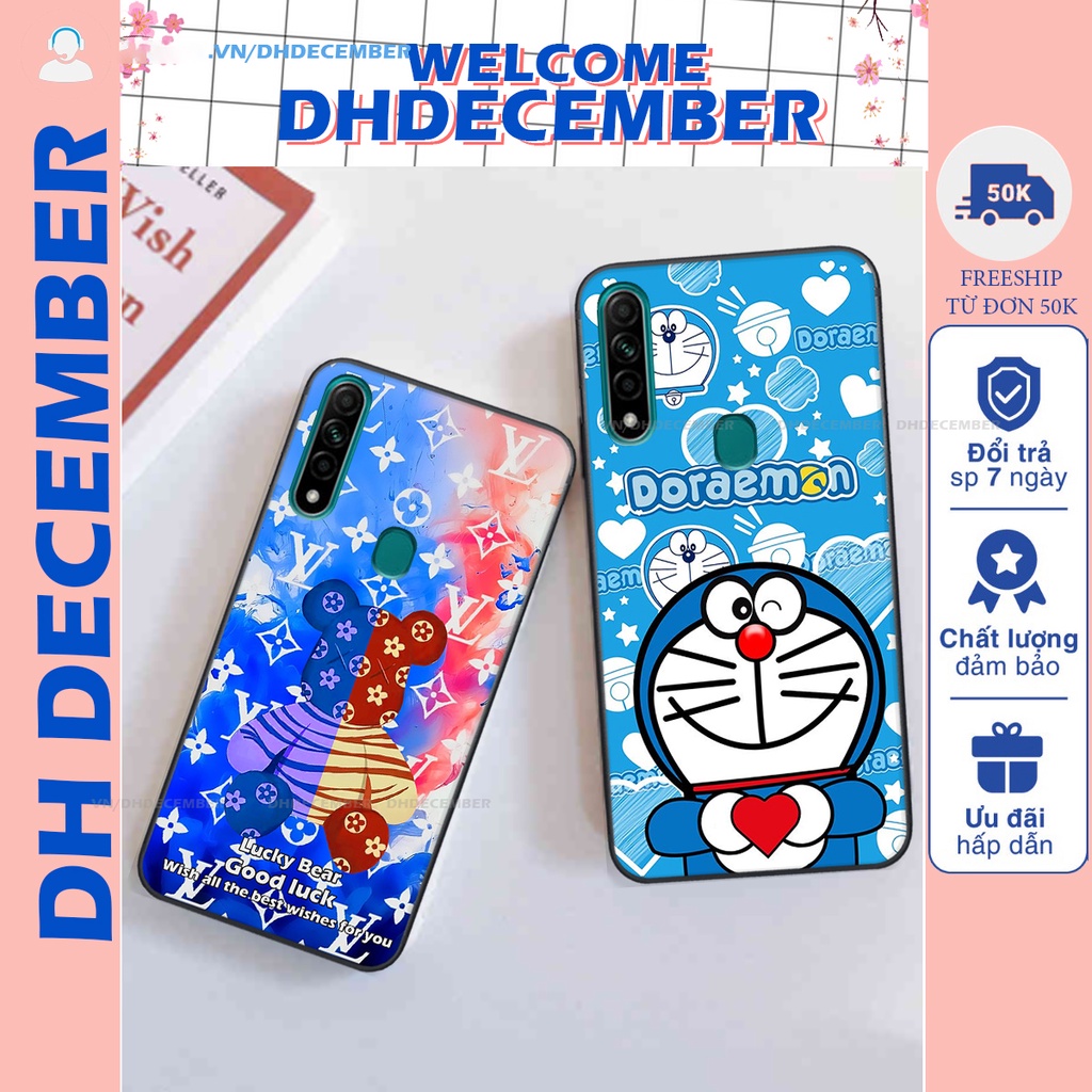 Ốp lưng Oppo A31 2020 in hình gấu K@ws, gấu nâu, dor@emon RẺ- ĐẸP- BỀN