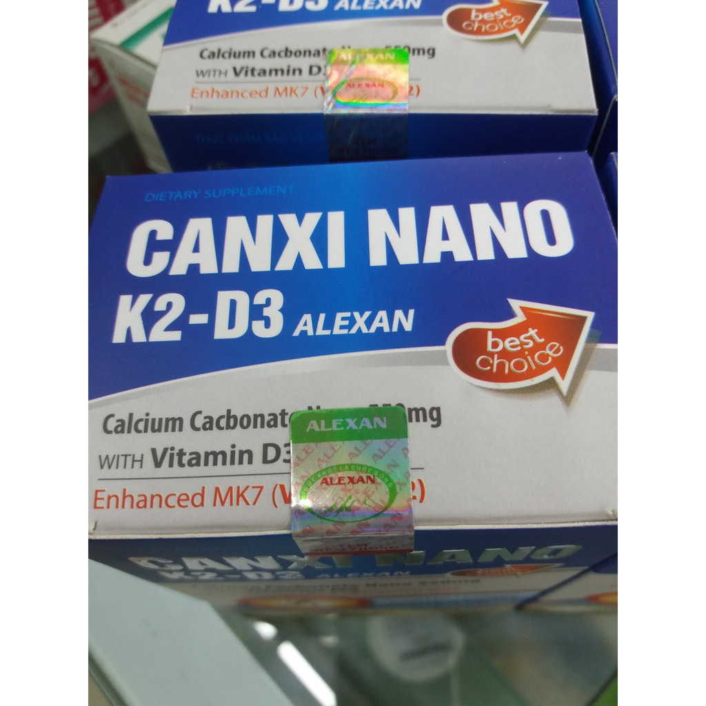 (MẪU MỚI 2021) CANXI NANO K2 D3 ALEXAN - VIÊN UỐNG BỔ SUNG CALCI NANO K2D3 CHO CẢ GIA ĐÌNH - HỘP 30 VIÊN UỐNG 30 NGÀY