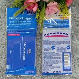 Giấy Thấm Dầu Mayan Oil Control gói 100 tờ kiểm soát nhờn, ngừa mụn