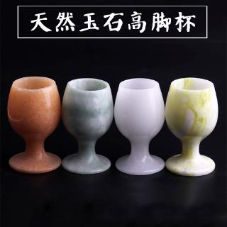 Ly ngọc bích tự nhiên uống rượu màu xanh/trắng thiết kế sang trọng