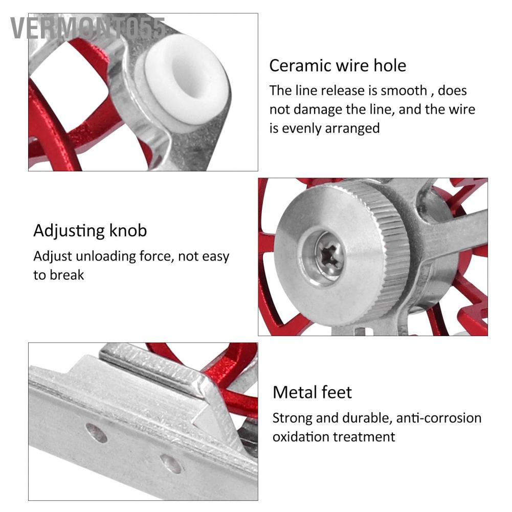 Hàng Hot Bánh xe câu cá di động bằng nhôm Hợp kim nhôm Ruột quay tay phải Tiết kiệm sức lao động Vermont055 Hàng giao ngay