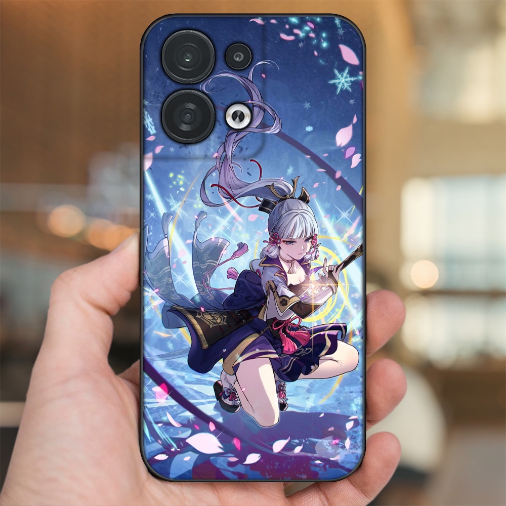 Ốp lưng Oppo Reno 8 5G viền đen in hình Ayaka Genshin Impact