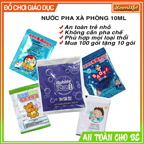 Combo 10 Tép Gói Nước Bong Bóng Xà Phòng 10ml