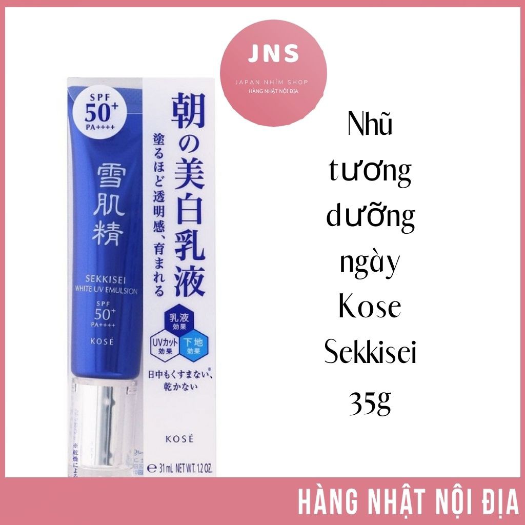 Kem dưỡng ngày Kose Sekkisei White UV Emulsion Spf 50+ PA ++++