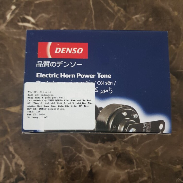 Sản Phẩm  Bộ đôi 2 chiếc còi sên thương hiệu DENSO chống nước 12V: Mã sản phẩm DS-JK272 ..