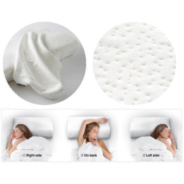 Gối Lock&Lock Memory Foam 50D Hình Bướm [HLW113] (60 x 35 cm), gối kê đầu ngủ, mút hoạt tính /HCH128