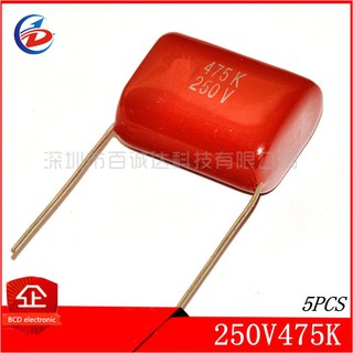 5 CÁI CBB tụ điện 250v 475k 4.7UF chân sân 25MM 475k 250v