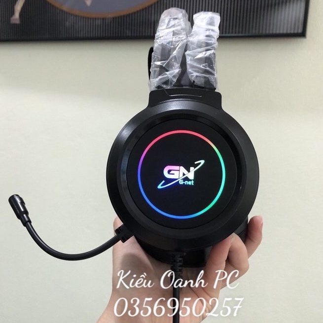 Tai nghe Gnet GH5 7.1 cổng USB Mic Chống ồn LED RGB - Mới Bảo Hành 12 Tháng