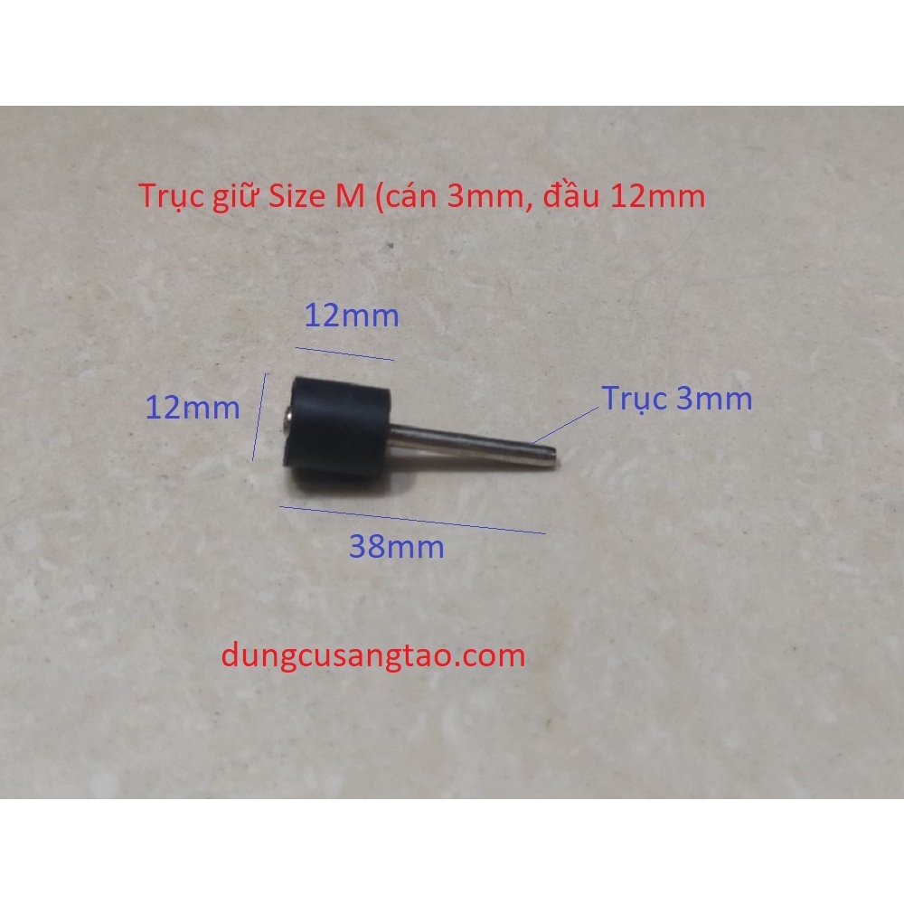 Nhám vòng 6mm-12mm-25mm / Vòng nhám tròn gắn đầu cao su để chà nhám