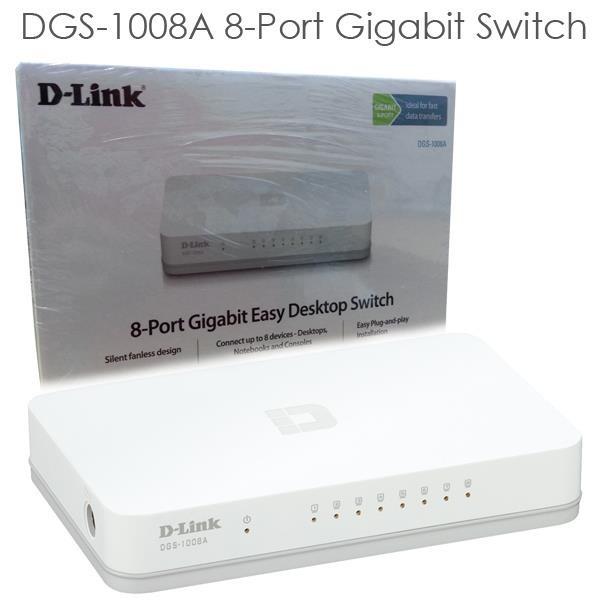 Switch Chia Mạng DLink 8 Cổng DGS-1008A Gigabit 1000Mbps