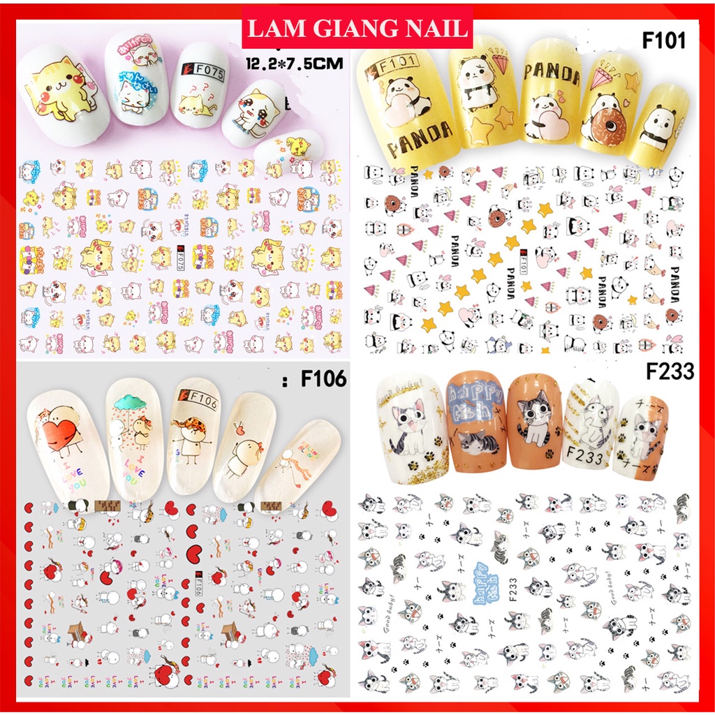 Sticker siêu dễ thương lovely Mã F106, F101, F233, F075, F557