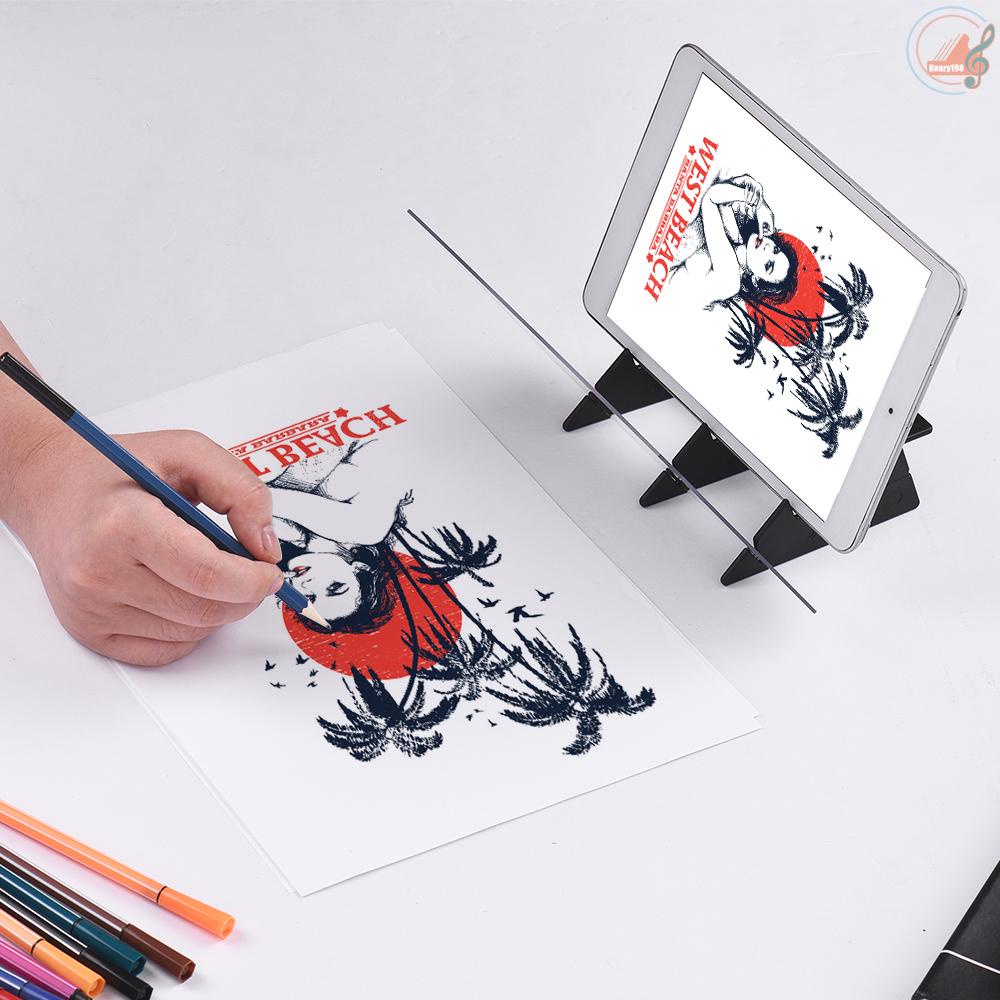 Optical Drawing Tracing Board Portable Sketching Painting Tool Animation Copy Pad No Overlap Shadow Mirror Image Reflection Projector Zero-based Toy for Children Students Adults Artists Beginners