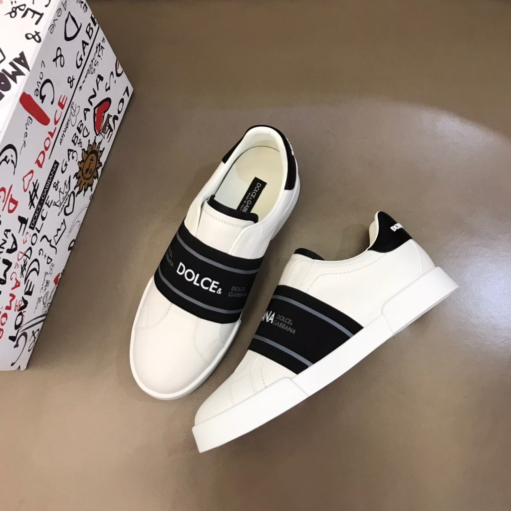 Giày sneakers nam cao cấp da thật Dolce&Gabbana D&G thiết kế trẻ trung mang phong cách thể thao, năng động