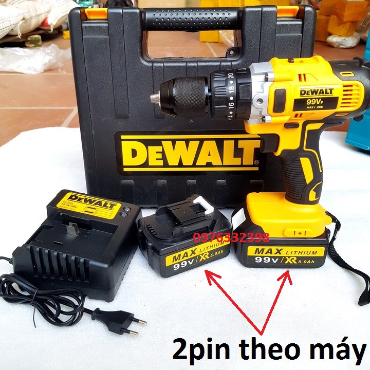 MÁY KHOAN PIN DEWALT 99V CHÍNH HÃNG - KHOAN PIN CHẤT LƯỢNG CAO