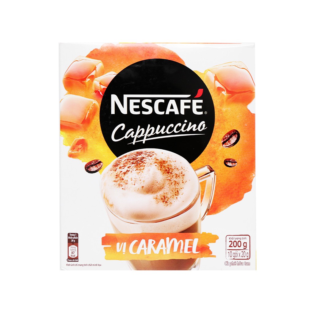 Cà phê Cappuccino NesCafé vị caramel 200g