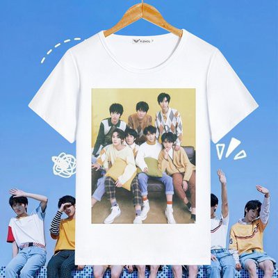 Áo thun phông trắng in hình TNT THỜI ĐẠI THIẾU NIÊN ĐOÀN thời trang phong cách idol thần tượng hoa ngữ M2