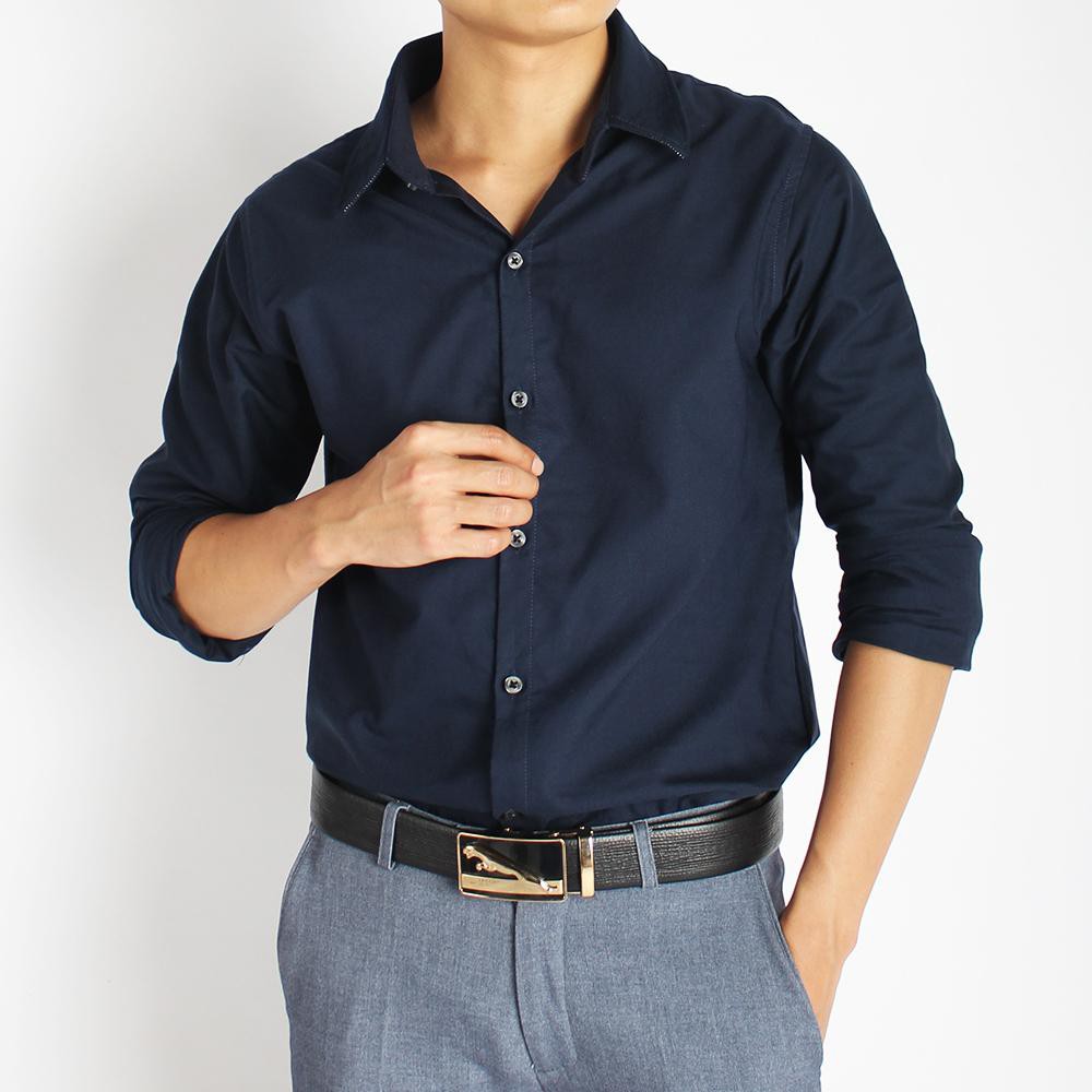 Áo sơ mi dài tay nam vải cotton vải đũi thoáng mát thấm hút mồ hôi tốt