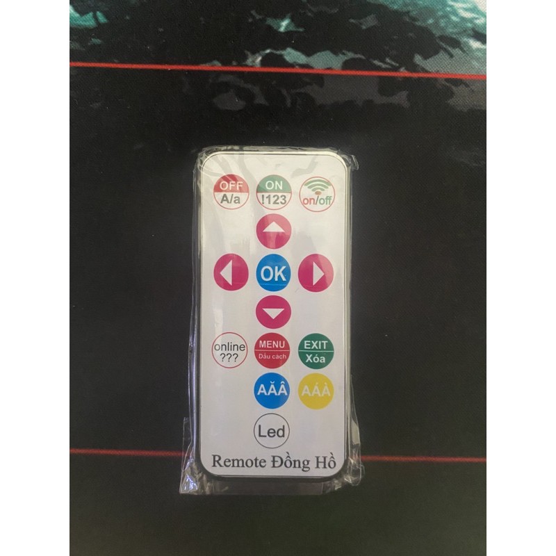 Remote điều khiển đồng hồ led ma trận full