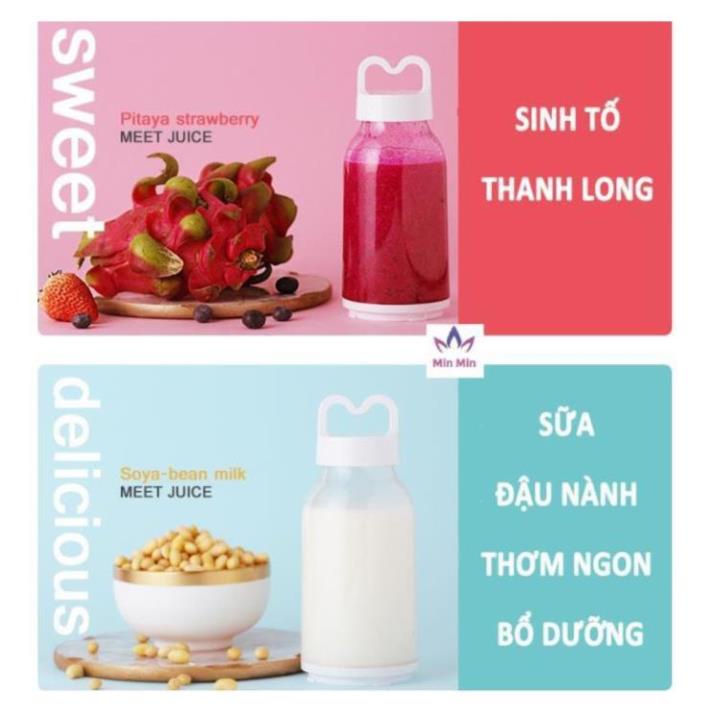 [CÓ SẴN] Bình Thay thế Máy Xay Sinh Tố Đa Năng Cầm Tay Meet Juice cao cấp chống va đập, xay siêu mạnh, nhanh