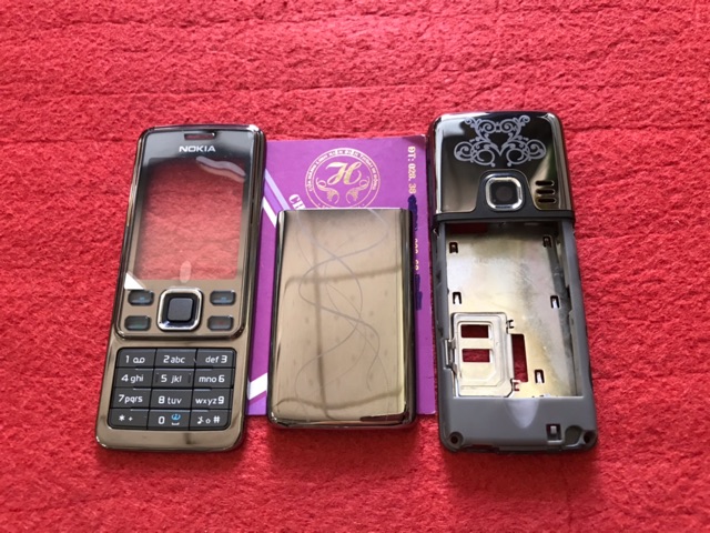 Mua Vỏ Nokia 6300 inox màu carbon khắc hoa văn bộ(mặt trước,mặt sau ...