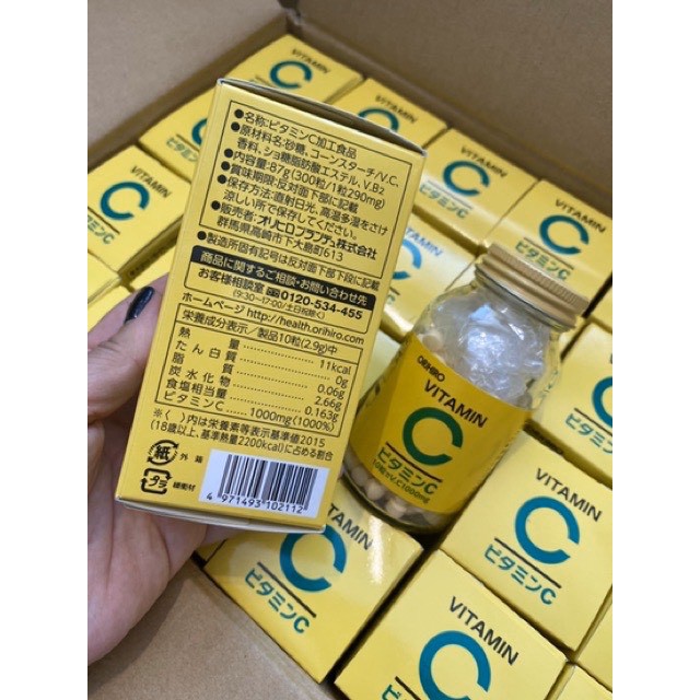Vitamin C 1000mg Orihiro 300  Viên uống bổ sung Vitamin C 1000mg Orihiro 300 viên Nhật Bản