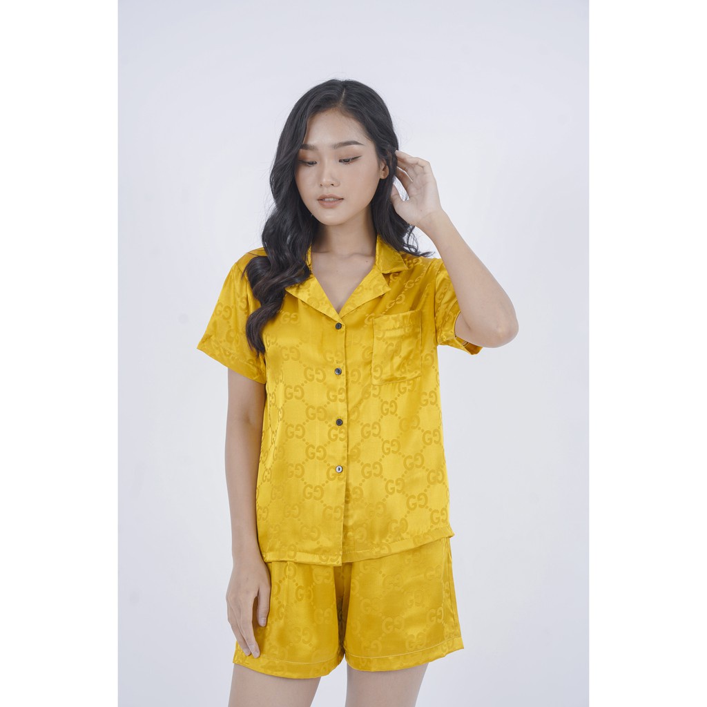 Bộ Đồ Pijama Bộ Lụa Gấm Tay Cộc-Quần Đùi - [Hàng Loại 1 Chất Đẹp] - 𝑴𝑰𝑵𝑺𝑯𝑶𝑷 | BigBuy360 - bigbuy360.vn