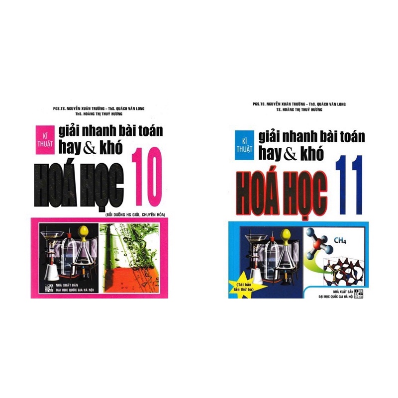 Sách - (Combo 2 cuốn) Kĩ Thuật Giải Nhanh Bài Toán Hay Và Khó Hoá Học 10 - Hoá Học 11