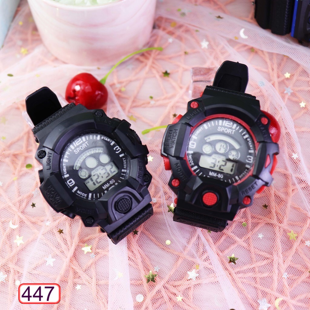 ĐÔNG HỒ NAM NỮ SPORT 447 MM-80 ĐIỆN TỬ MẶT TRÒN NHIỀU MÀU HOT TREND CỰC ĐẸP