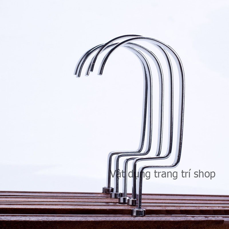 Móc kẹp gỗ nâu phủ mờ 35cm ( bộ 10 móc )