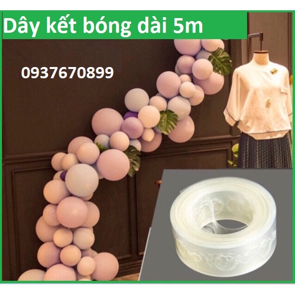 Dây kết bóng dài 5m gồm 110 lỗ cài bóng, tạo hình cổng bóng trang trí sinh nhật, tiệc cưới, hội nghị..thêm lung linh