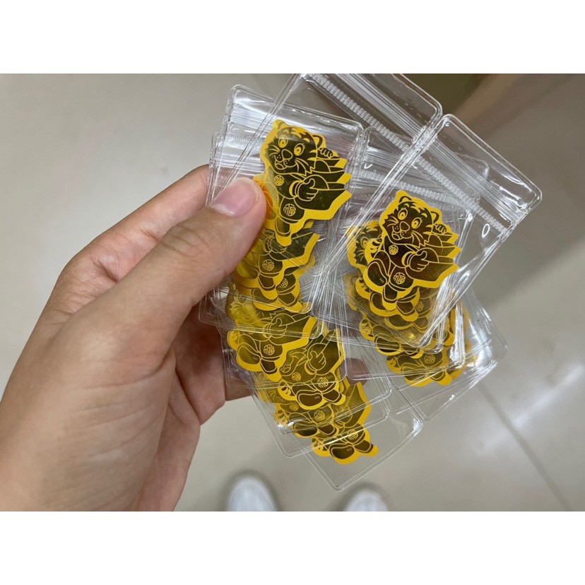 TẾT TẾT  Miếng Dán Trâu Vàng, mèo vàng , HỔ VÀNG Dùng Cho Điện Thoại Và Ví Tiền