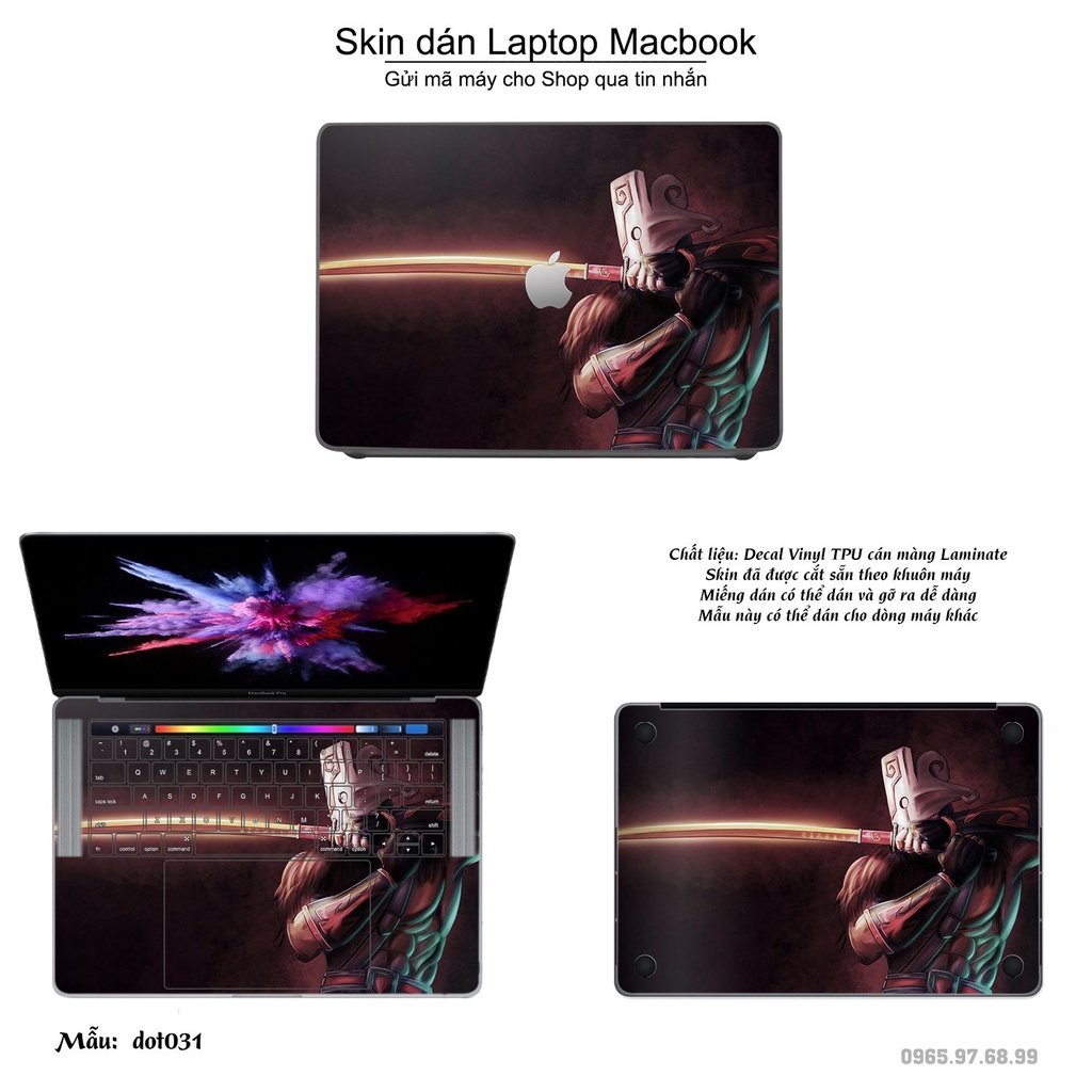 Skin dán Macbook mẫu Dota 2 (đã cắt sẵn, inbox mã máy cho shop)